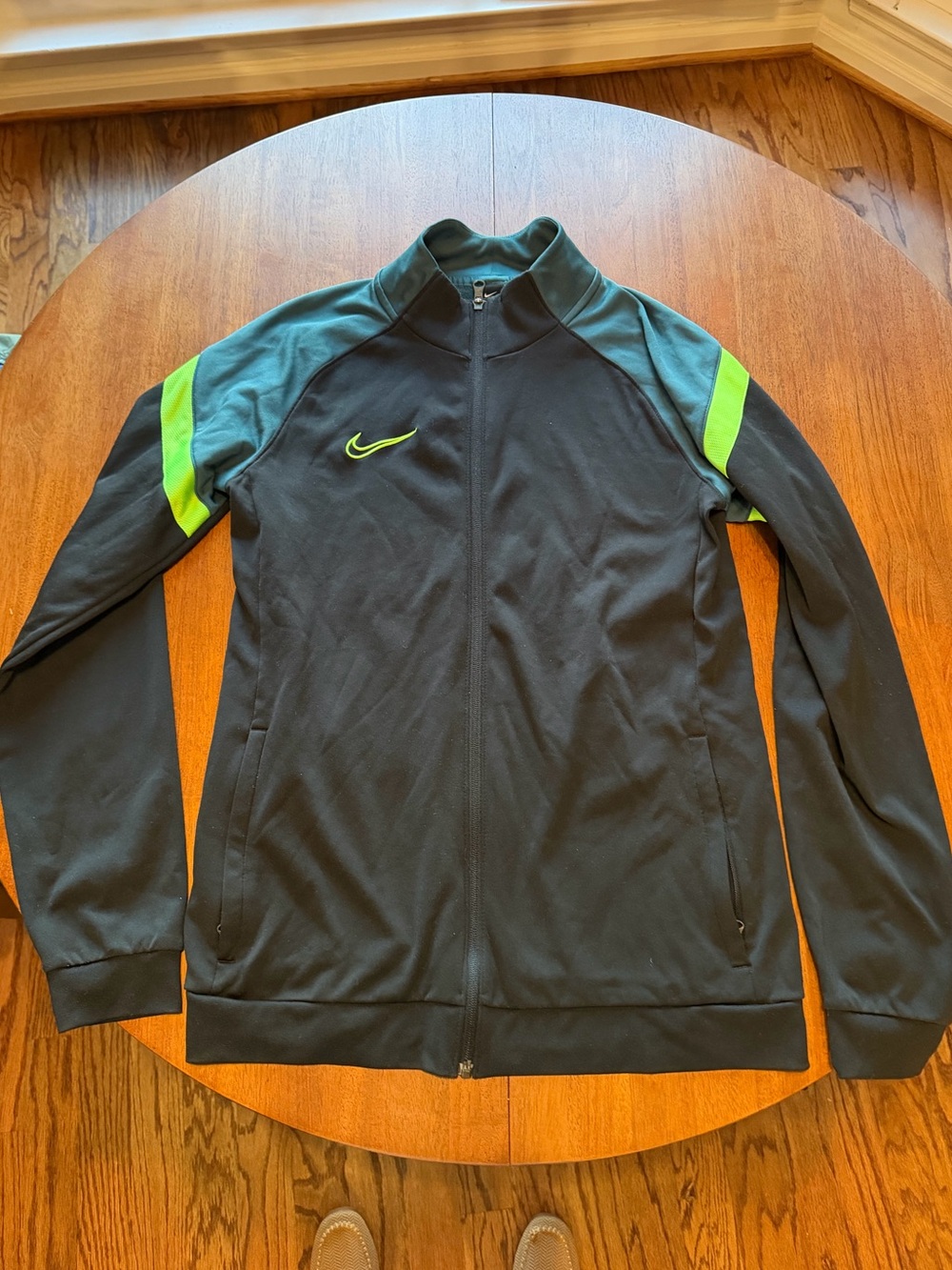 Nike Men’s Black Performance Jacket with Neon Green Accents
